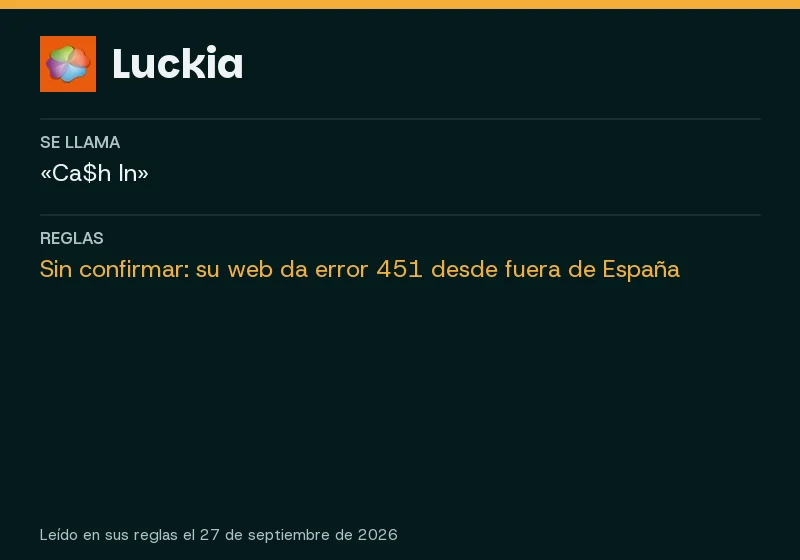 Cash out de Luckia: parcial, combinadas, bonos y qué pasa si cambia el valor